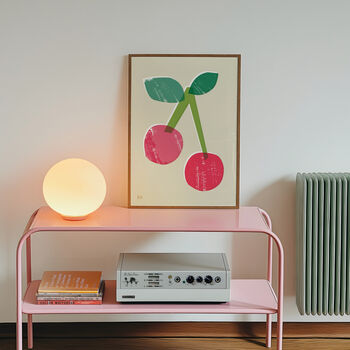 Cherry Poster, Cherry Illustration, Mid Century Print, 6 of 10