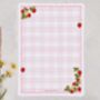 A5 Pink Strawberry Letter Writing Paper And Envelopes, thumbnail 4 of 6