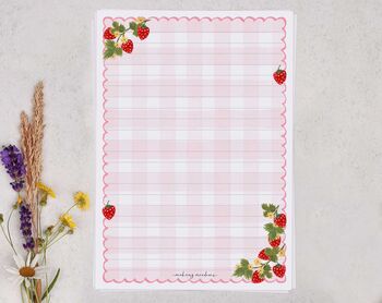 A5 Pink Strawberry Letter Writing Paper And Envelopes, 4 of 6