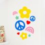 Peace And Love Wall Stickers, thumbnail 1 of 6