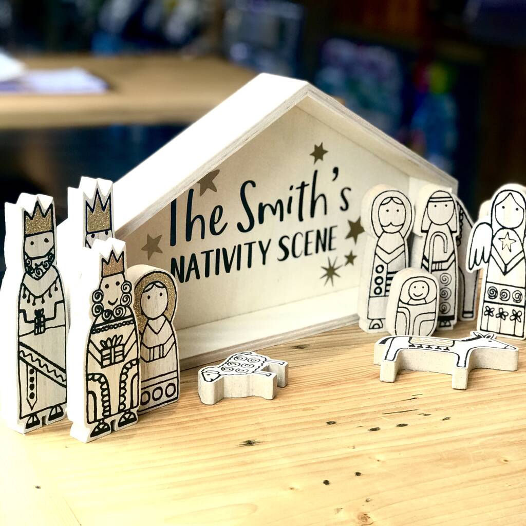 Personalised Scandi Style Nativity Scene