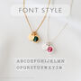 40th Birthday Gift For Her – Sterling Silver Birthstone And Personalised Disc Necklace, thumbnail 3 of 12