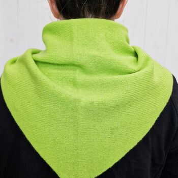 Lambswool Knitted Triangle Scarf, 9 of 12