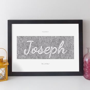 Personalised Family Surname Or First Name Print Gift, 6 of 7