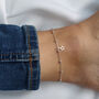 Sterling Silver Satellite Orb Star Charm Chain Anklet, thumbnail 1 of 5