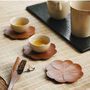 Wood Coaser Set Of Two Lotus Flower, thumbnail 4 of 6