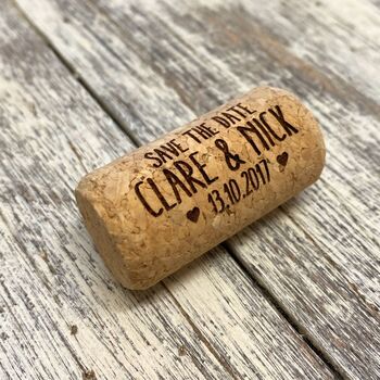 Engraved Corks Save The Dates / 'Thank You' Favour, 3 of 3