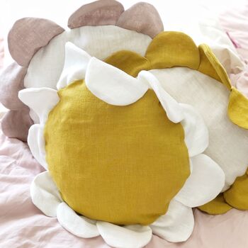 Linen Flower Cushion Home Decor Pillows, 4 of 12