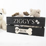 Large Black Dog Toy Storage Box With Raised Design, thumbnail 6 of 9