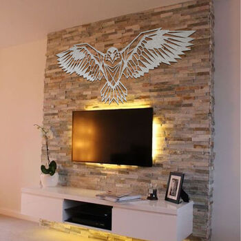 Geometric Eagle Metal Wall Art Modern Home Decor, 9 of 12