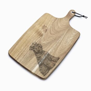 Personalised Giant Schnauzer Engraved Acacia Serving Board, 5 of 8