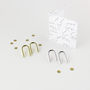 Silver Union Stud Earrings With Love Note, thumbnail 1 of 5