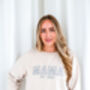 Mama Established Outline Embroidered Personalised Sweatshirt Jumper, thumbnail 4 of 12