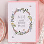Mother's Day Card For Mum With Floral Design, thumbnail 1 of 3