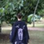 Long Organic Cotton Robe: Black With White Cheetah, thumbnail 5 of 5