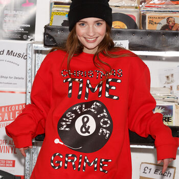 Mistletoe And Grime Women's Christmas Jumper, 2 of 4