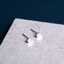 Sterling Silver Teardrop Stud Earrings, thumbnail 1 of 7