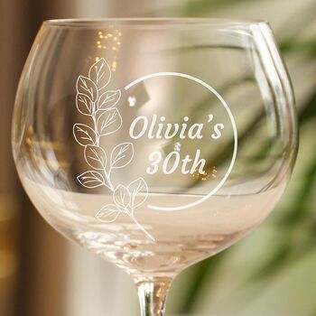 Personalised Milestone Birthday Gift Gin Glasses, 2 of 6