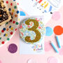 3rd Birthday Badge, Custom 3rd Birthday Gift, thumbnail 1 of 5