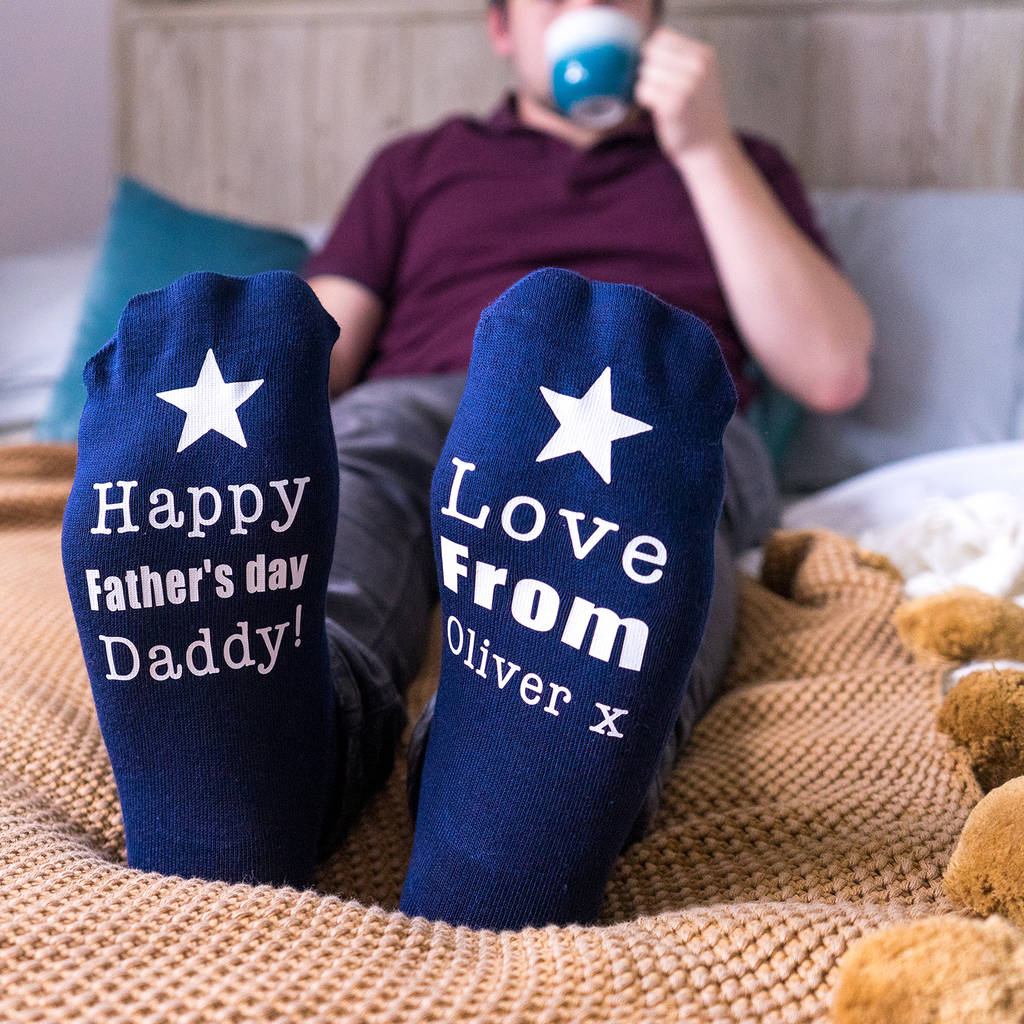 Personalised Father's Day Men's Socks By Sparks And Daughters ...