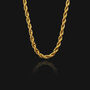 Twist Rope Chain Necklace, 18k Gold Plated, thumbnail 2 of 7