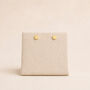 3mm Gold Plated Sterling Silver Disc Stud Earrings, thumbnail 3 of 4