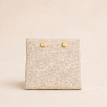 3mm Gold Plated Sterling Silver Disc Stud Earrings, 3 of 4