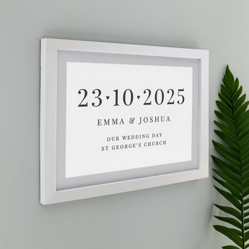 Personalised Special Date White Poster Frame, 2 of 3