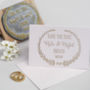 Grecian Wedding Save The Date Wreath Stamp, thumbnail 1 of 7