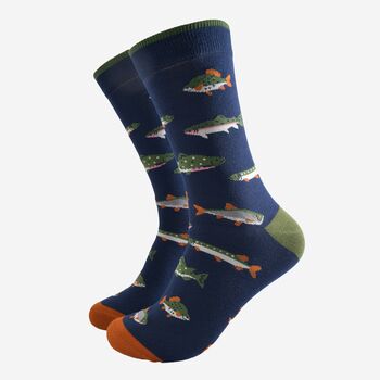 Men's Bamboo Socks River Fishing, 2 of 5