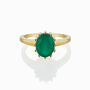 Green Onyx Oval Cut Ring, thumbnail 3 of 10