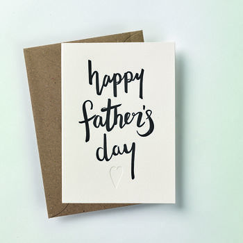 'Happy Fathers Day' Script Letterpress Card, 3 of 4