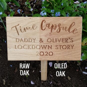 Letterbox Oak Time Capsule Marker, 9 of 12
