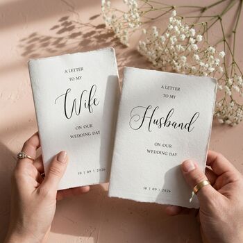 Wedding Vow Cards Husband And Wife Vow Books, 6 of 10