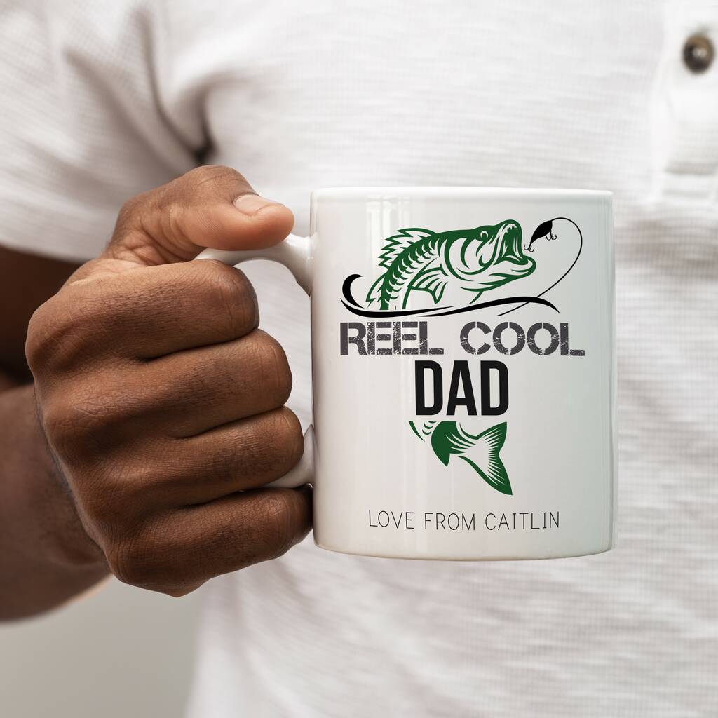 Personalised Reel Cool Dad Fishing Mug By Hope and Halcyon