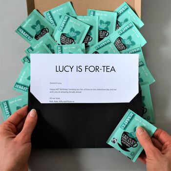 Novelty 50th Birthday Letterbox Friendly Tea Gift, 6 of 8