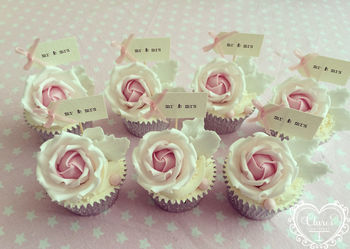 Set Of Ten 'Mr And Mrs' Cupcake Toppers, 5 of 5