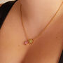Custom Birth Flower And Gemstone Necklace, thumbnail 3 of 8