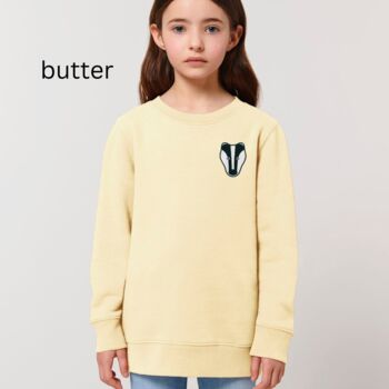 Childrens Organic Cotton Badger Sweatshirt, 8 of 12