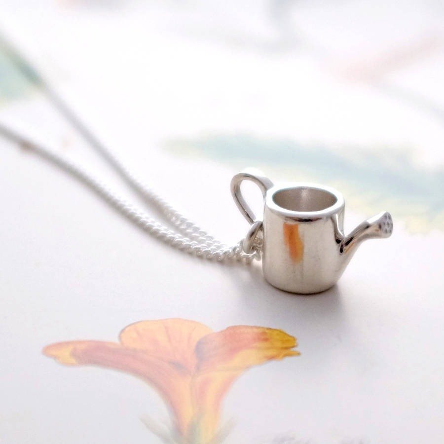 Silver Watering Can Necklace By Joy Everley