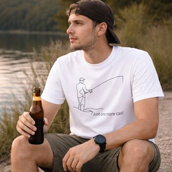 Just One More Cast Fishing T Shirt, 7 of 7