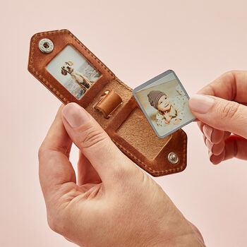 Luxury Leather Photo Keyring With Steel Inserts, 2 of 6