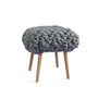 'Hermia' Handwoven Wool Footstool With Oak Legs, thumbnail 4 of 10