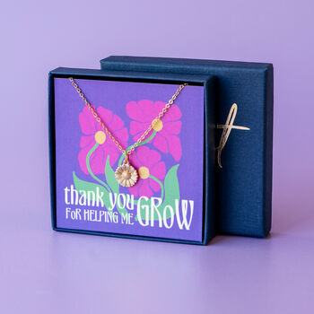 'Thank You For Helping Me Grow' Necklace Gift, 2 of 6