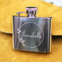 Personalised Floral Garland Mini Hip Flask, thumbnail 2 of 5