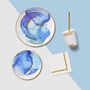 White And Gold Brushstroke Paper Cups X 10, thumbnail 3 of 3