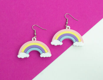 Rainbow And Cloud Earrings Bold, 2 of 2