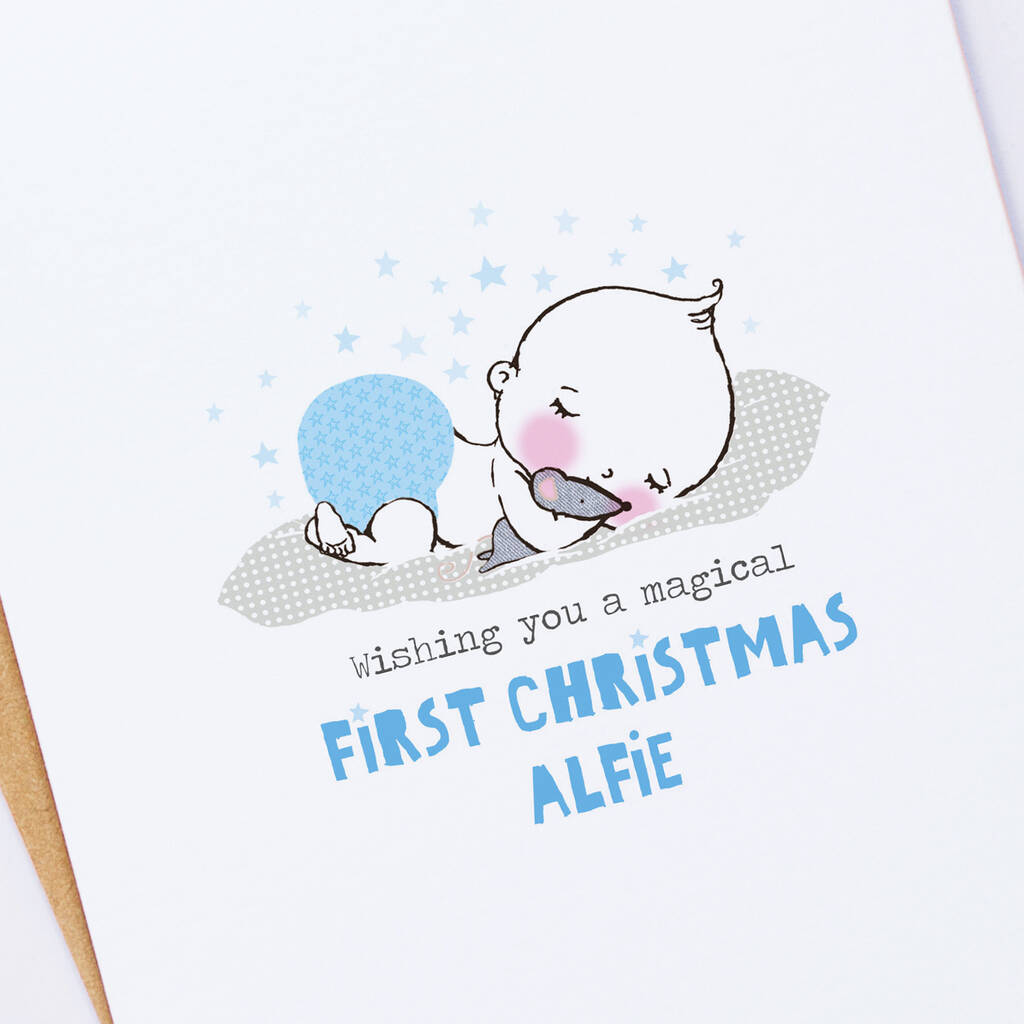 Personalised Baby's First Christmas Card, 1 of 3