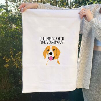 Personalised Dog Tea Towel, Many Breeds Available, 3 of 11
