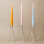 Set Of Three Wine Bottle Candlesticks With Candles, thumbnail 4 of 12